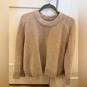Abercrombie & Fitch Madeline textural Crew Neck Sweater in sand
